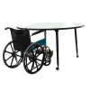 Adapte 60" Round Dry-Erase Activity Table with Adjustable Tapered Legs - Whiteboard/Black