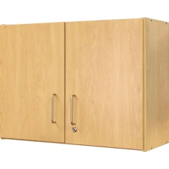 Adjustable 2-Shelf Locking Wall Storage - Maple/Maple, Assembled