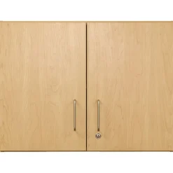 Adjustable 2-Shelf Locking Wall Storage - Maple/Maple, Assembled