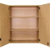 Adjustable 3-Shelf Locking Wall Storage - Maple/Maple, Assembled