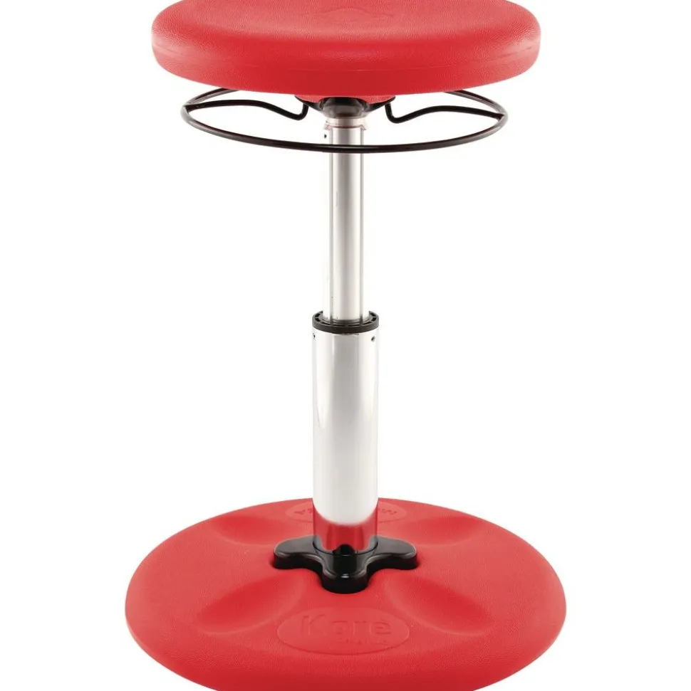 Adjustable Wobble Stool, 14"-19"H - Red