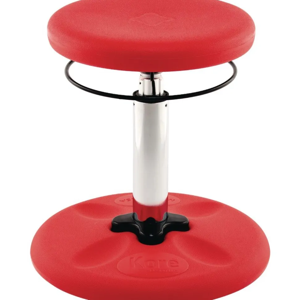Adjustable Wobble Stool, 14"-19"H - Red