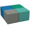 Adult SoftScape 18" Square Ottoman 16" Height, 4-Piece - Contemporary