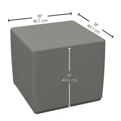 Adult SoftScape 18" Square Ottoman 16" Height, 4-Piece - Gray/Light Gray