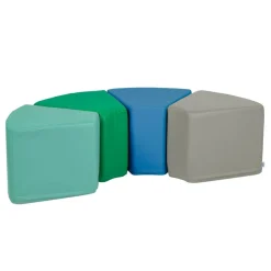 Adult SoftScape Wedge Ottoman 16" Height, 4-Piece - Contemporary