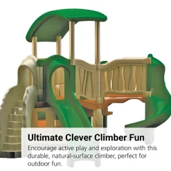 "All In" Clever Climber™ - Natural, Surface Mount with Anchor Bolts