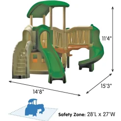 "All In" Clever Climber™ - Natural, Surface Mount with Anchor Bolts