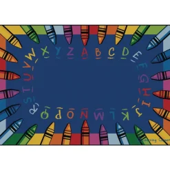 Alphabet Crayon Premium Carpet - 6' x 9' Rectangle