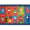 Alphabet Monsters 4' x 6' Rectangle Kids Value Carpet