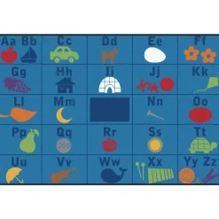 Alphabet Seating 6' x 9' Rectangle Kids Value PLUS Carpet