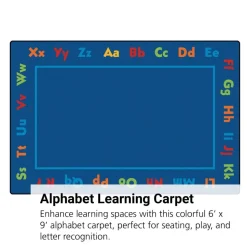 Alphabet 6' x 9' Rectangle Kids Value PLUS Carpet
