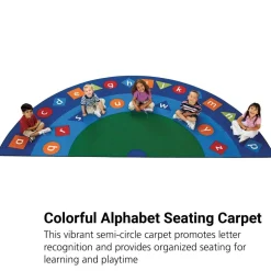 Alpha Shapes Seating 6'8 x 13'4 Semi-Circle Premium Carpet