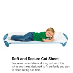 Angeles® Angels Rest® White Standard Cot Sheet - Set of 4