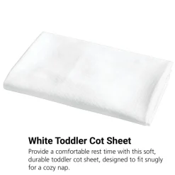 Angeles® Angels Rest® White Toddler Cot Sheet - Set of 4