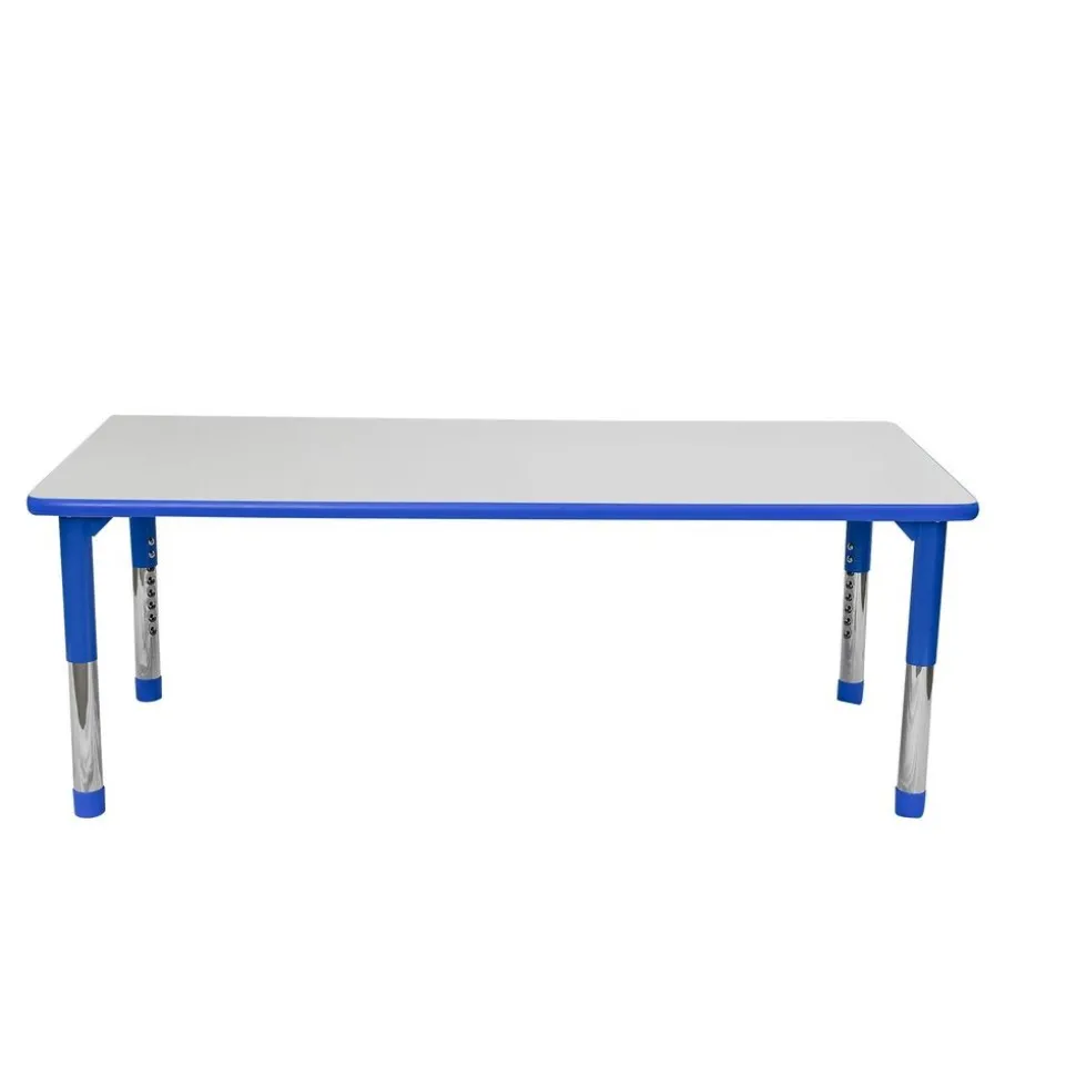 Angeles® As We Grow™ Gray Blue Rectangular Adjustable Table - 30" x 60"