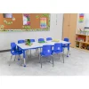 Angeles® As We Grow™ Gray Blue Rectangular Adjustable Table - 30" x 72"