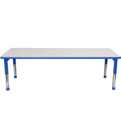 Angeles® As We Grow™ Gray Blue Rectangular Adjustable Table - 30" x 72"