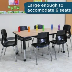 Angeles® As We Grow™ Oak Black Rectangular Adjustable Table - 24