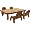 Angeles® BaseLine® Rectangular Toddler Table & Chair Set - 48"L x 30"W x 12"H w/4 Chairs, Natural