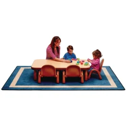 Angeles® BaseLine® Rectangular Toddler Table & Chair Set - 48"L x 30"W x 12"H w/4 Chairs, Natural