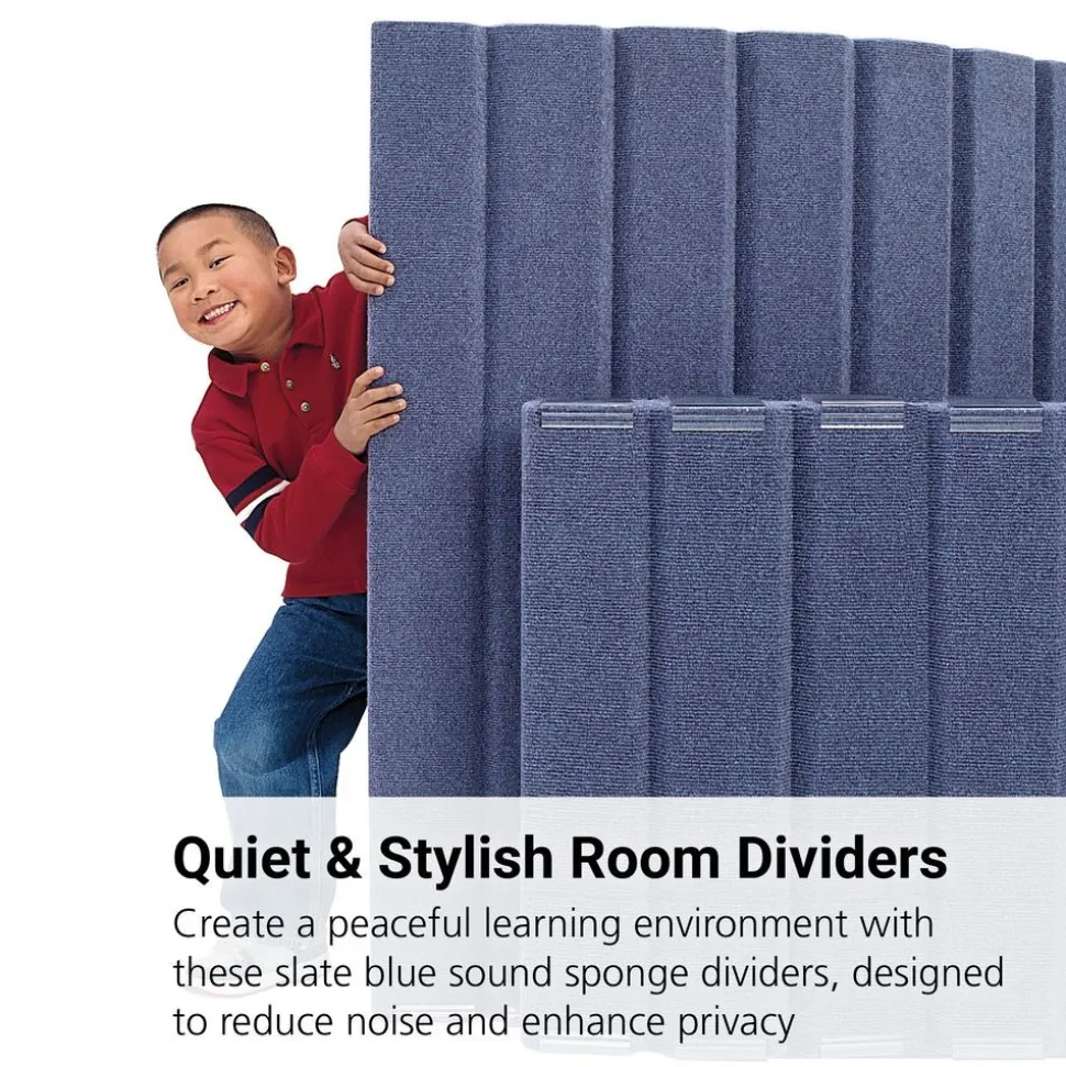 Angeles® BaseLine® Sound Sponge® Quiet Dividers® 30"H x 10'L - Slate Blue