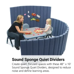 Angeles® BaseLine® Sound Sponge® Quiet Dividers® 48"H x 10'L - Slate Blue