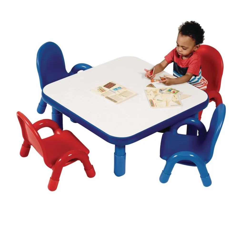 Angeles® BaseLine® 30" Square Table, 14"H - Blue