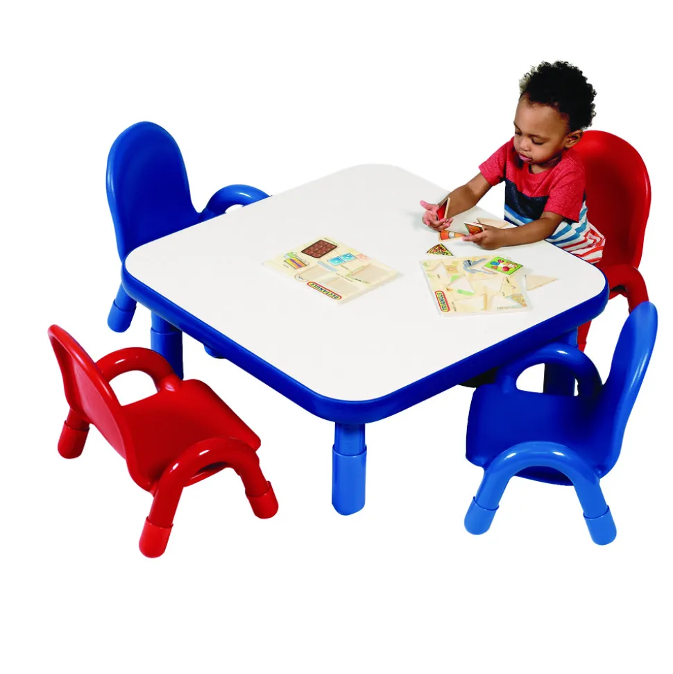Angeles® BaseLine® 30" Square Table, 12"H - Blue