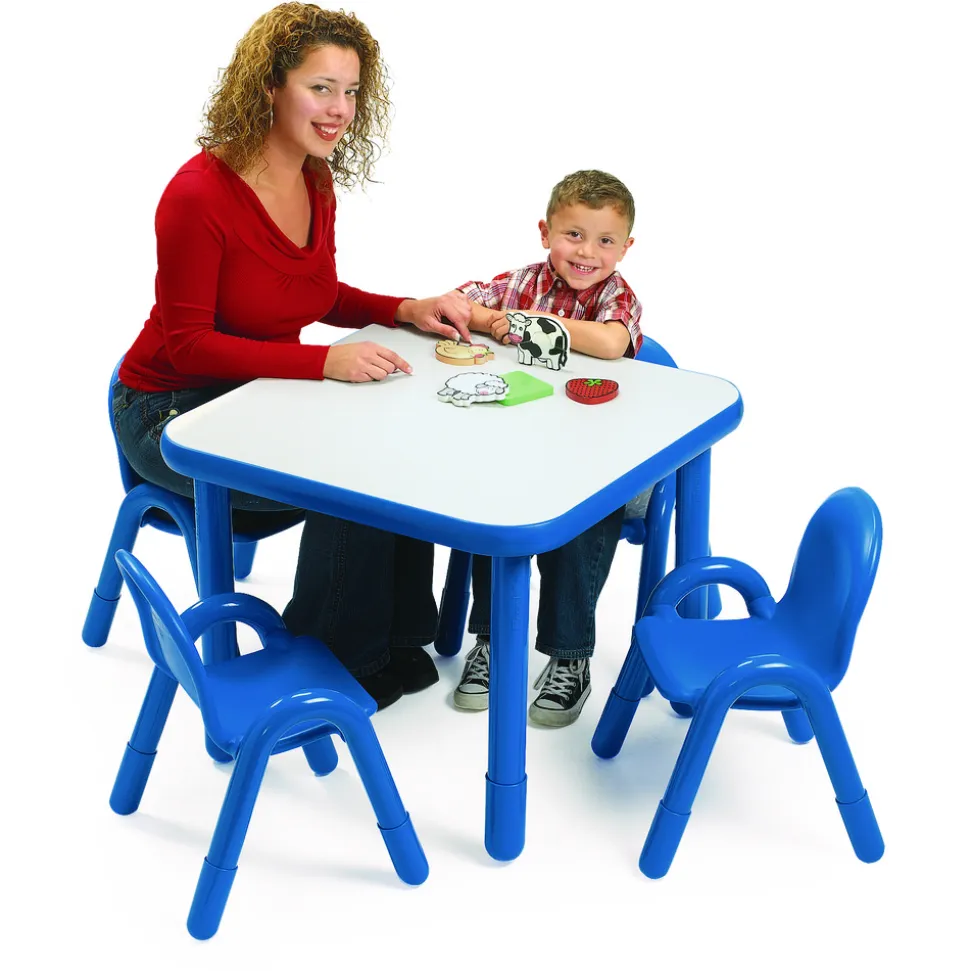 Angeles® BaseLine® 30" Square Table, 18"H - Blue