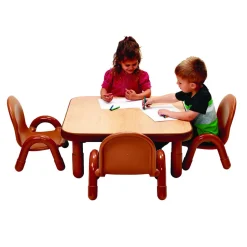 Angeles® BaseLine® 30" Square Table, 16"H - Natural Cocoa