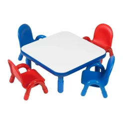 Angeles® BaseLine® Toddler 30" Square Table and Chair Set in Blue