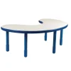 Angeles® BaseLine® 38" x 65" Kidney Table, 22"H - Blue