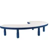 Angeles® BaseLine® 38" x 65" Kidney Table, 14"H - Blue