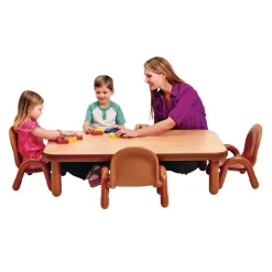 Angeles® BaseLine® 30" x 48" Rectangle Table, 12"H - Natural Cocoa