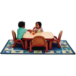 Angeles® BaseLine® 30" x 30" Square Toddler Table & Chair Set - Natural