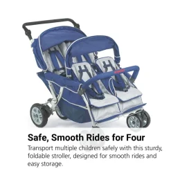Angeles® SureStop™ Folding Commercial Bye-Bye® Stroller - 4 Passenger