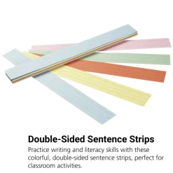 Assorted Colors Double-Sided Sentence Strips - 100 Strips
