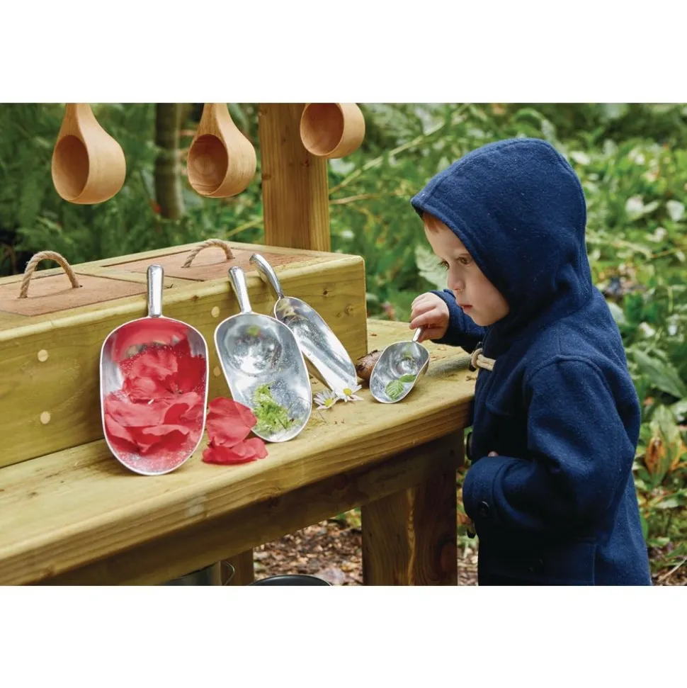 Assorted Metal Messy Play Scoops - 4pk