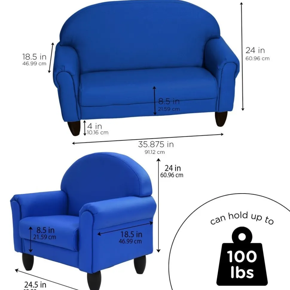 As We Grow™ Sofa - Primary Blue