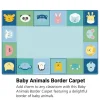 Baby Animals Border 6' x 9' Rectangle KIDSoft Premium Carpet