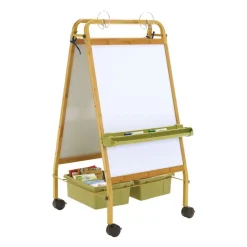 Bamboo Early Learning Station with Sage Tubs