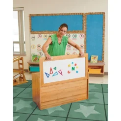 Bamboo Hide-away Shelf w/ Removable Whiteboard