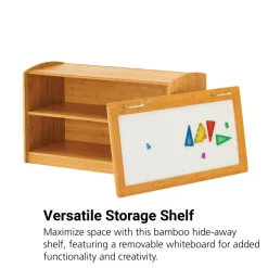 Bamboo Hide-away Shelf w/ Removable Whiteboard