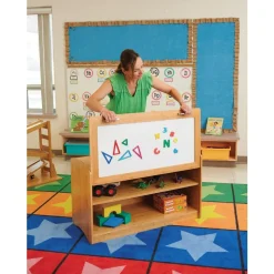 Bamboo Hide-away Shelf w/ Removable Whiteboard