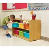Bamboo Shelving Unit with 6 Large Tubs- Vibrant Combo