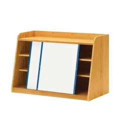 Bamboo Write and Store Shelf with 2 boards and 4 Tubs- Vibrant Combo