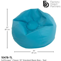 35" Bean Bag - Aqua