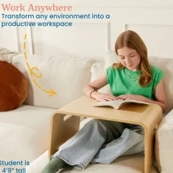 Bentwood Lap Desk - Portable Wooden Floor Desk for Flexible Learning