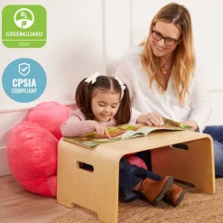 Bentwood Lap Desk - Portable Wooden Floor Desk for Flexible Learning