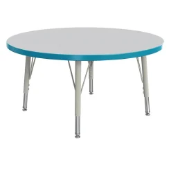 Berries® 42"Dia. Round Activity Table, 24" - 31" Leg Height - Teal